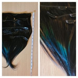 10 inch Real Hair 5pcs ombre Clip in hair Extensions 🦚 Fun Colors